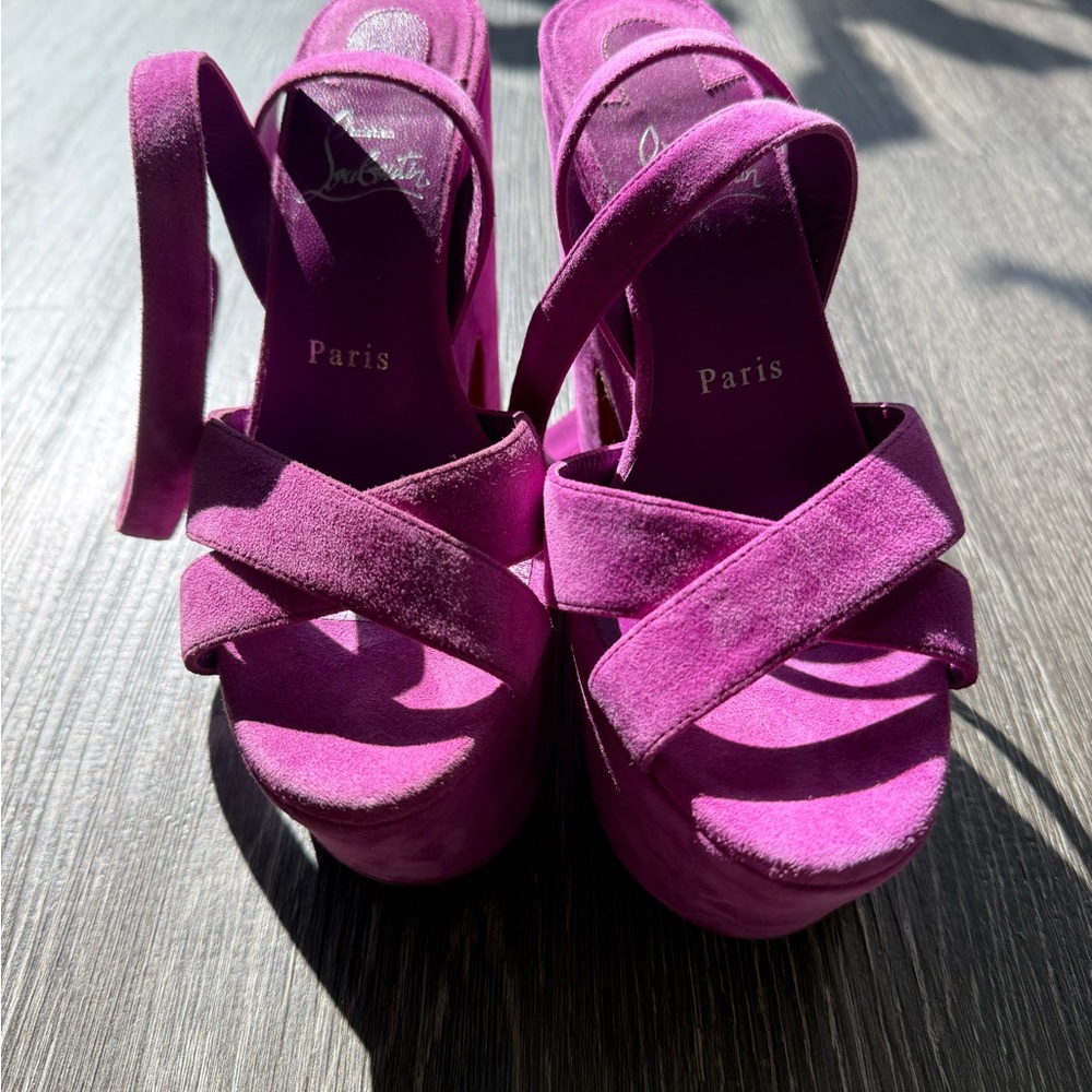 Christian Louboutin Elegant Purple Platform Sandals